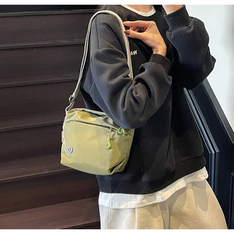 Women's Green Crossbody Bag with Rainbow Strap — feature 16
