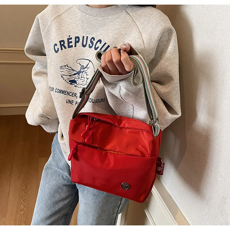 Women's Green Crossbody Bag with Rainbow Strap — feature 20