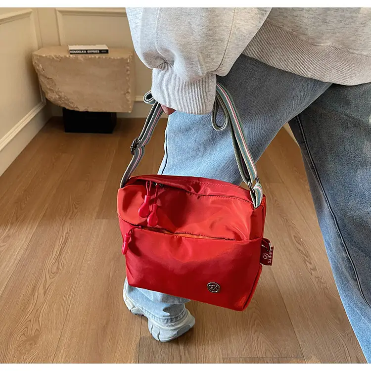 Women's Green Crossbody Bag with Rainbow Strap — feature 21