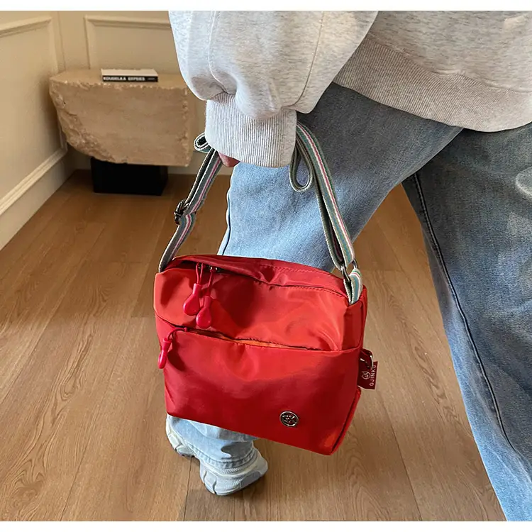 Women's Green Crossbody Bag with Rainbow Strap — feature 22