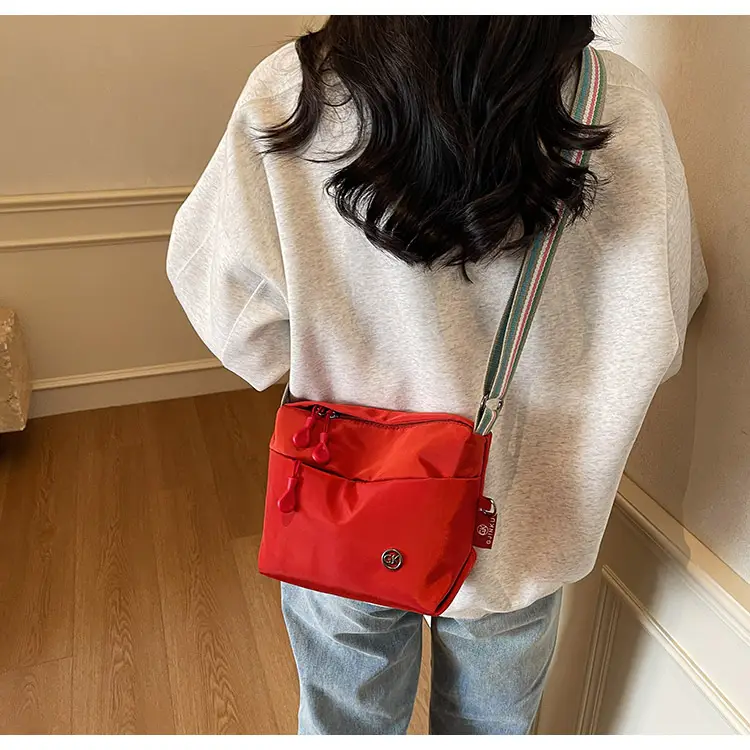Women's Green Crossbody Bag with Rainbow Strap — feature 27