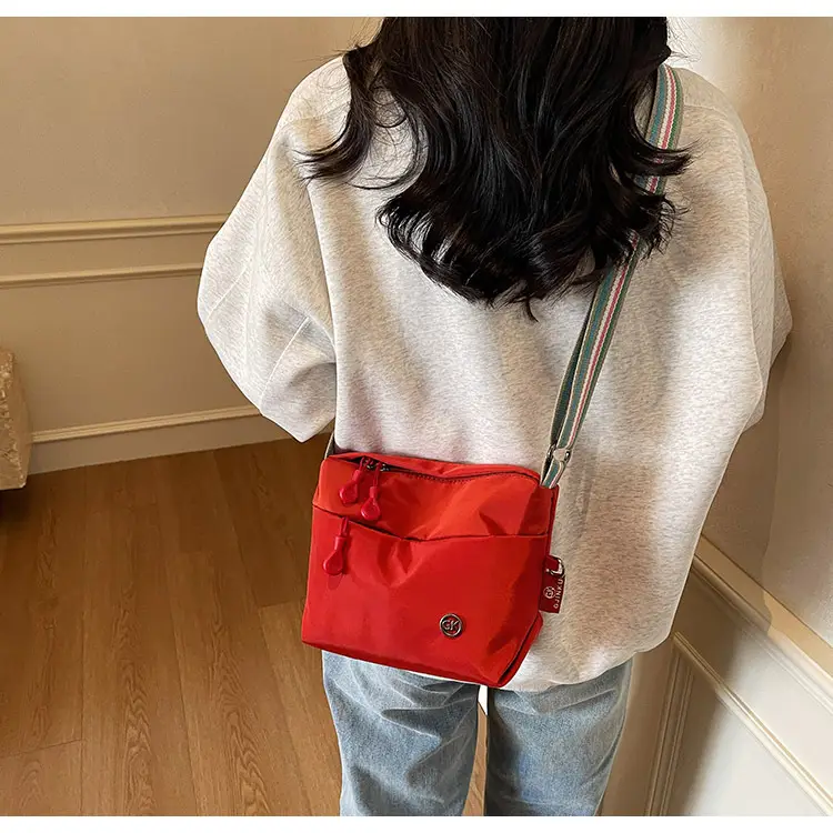 Women's Green Crossbody Bag with Rainbow Strap — feature 28