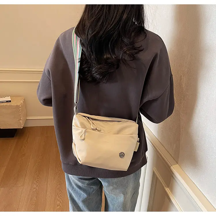 Women's Green Crossbody Bag with Rainbow Strap — feature 35