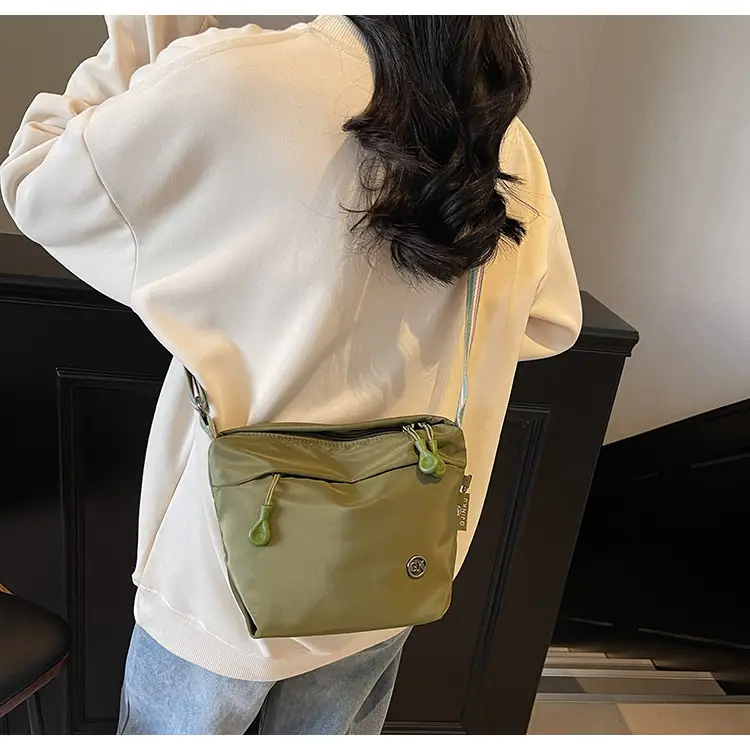 Women's Green Crossbody Bag with Rainbow Strap — feature 38
