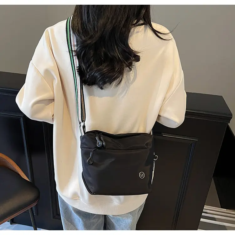 Women's Green Crossbody Bag with Rainbow Strap — feature 43
