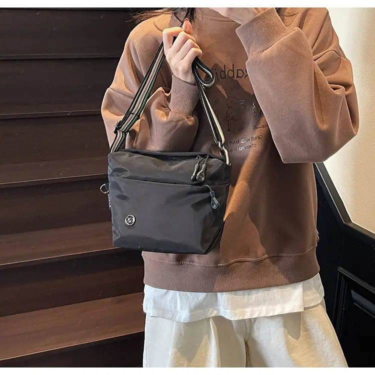 Women's Green Crossbody Bag with Rainbow Strap — feature 47