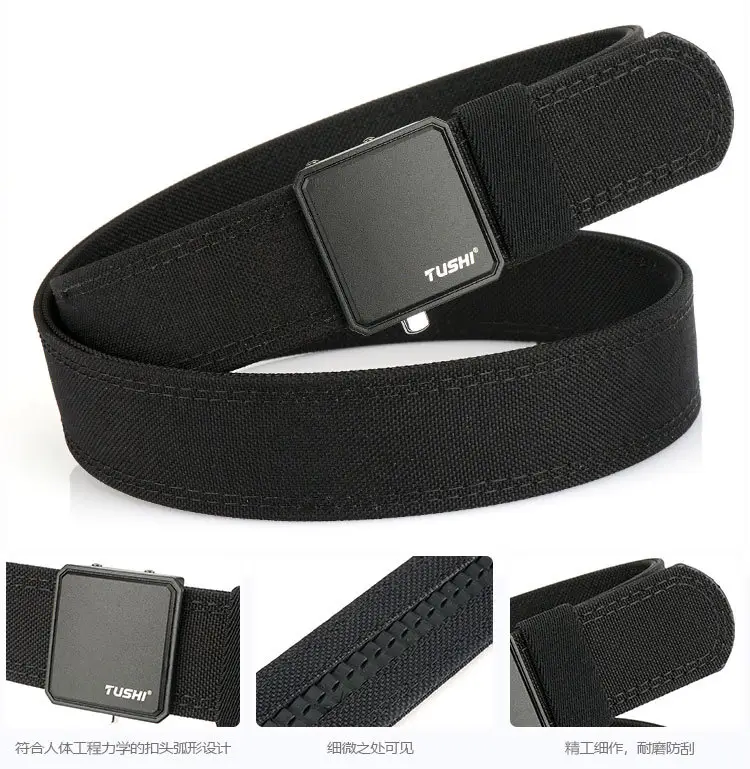 Men's Black Dual-Purpose Belt with Automatic Buckle — feature 14