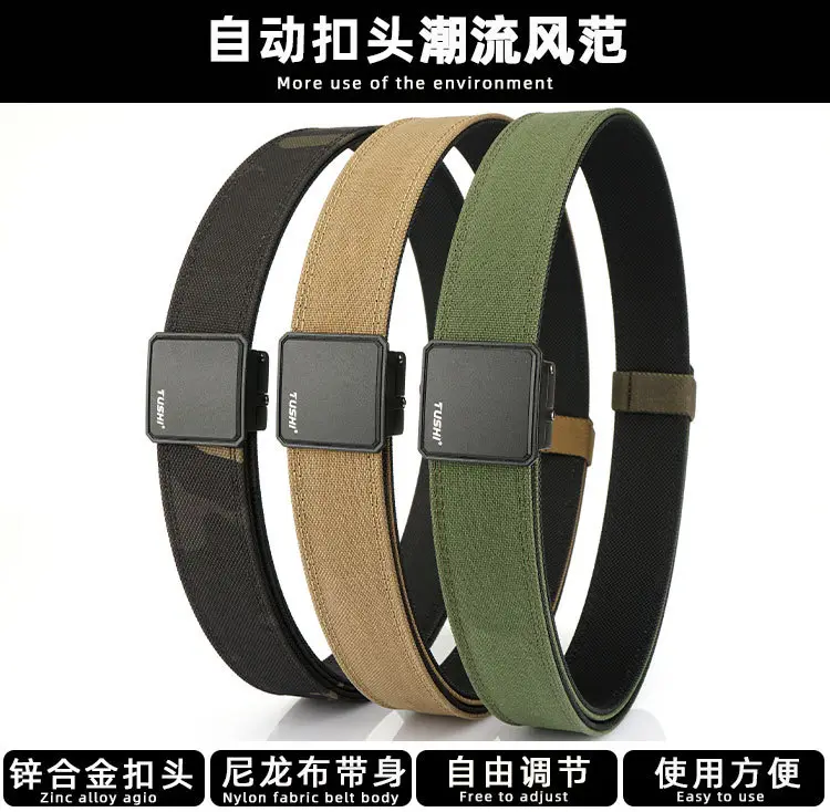Men's Black Dual-Purpose Belt with Automatic Buckle — feature 3