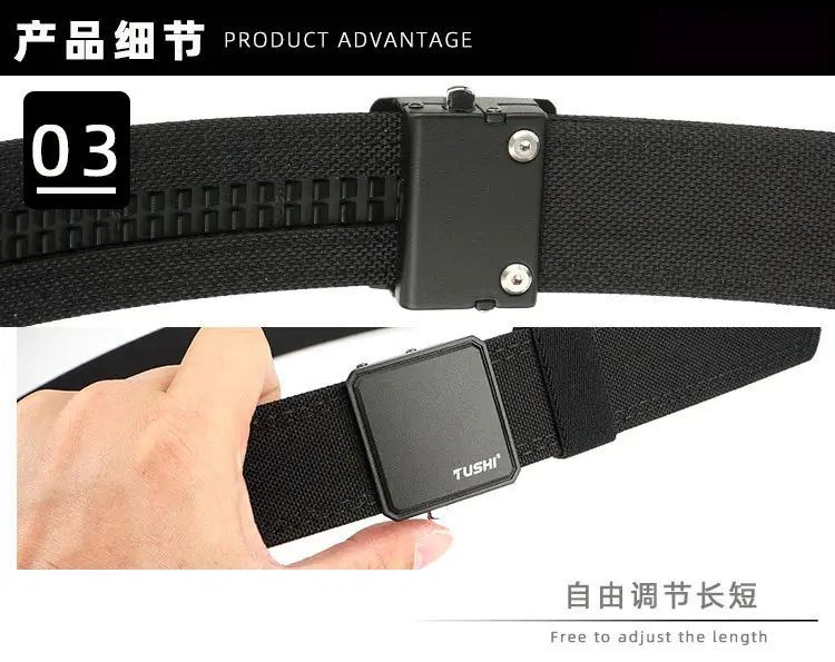 Men's Black Dual-Purpose Belt with Automatic Buckle — feature 9