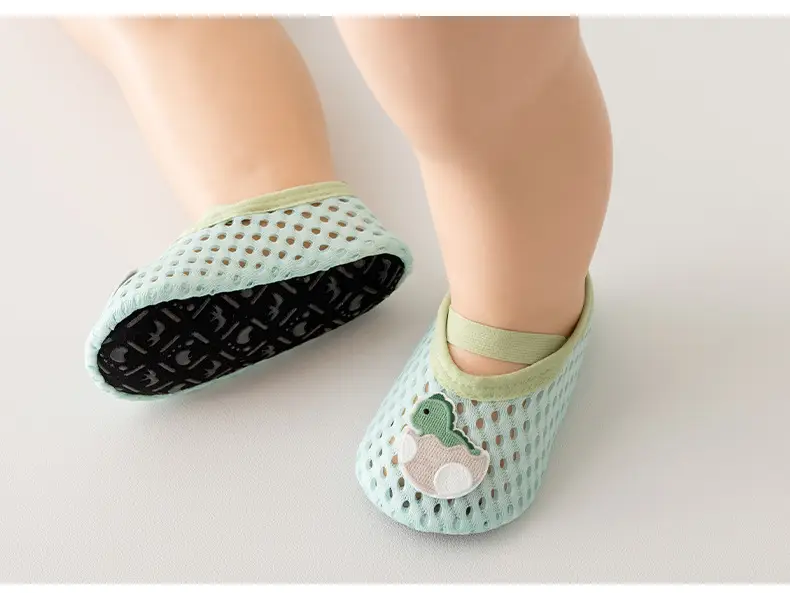 Baby Cartoon Slip-On Shoes Yellow Cotton — feature 10
