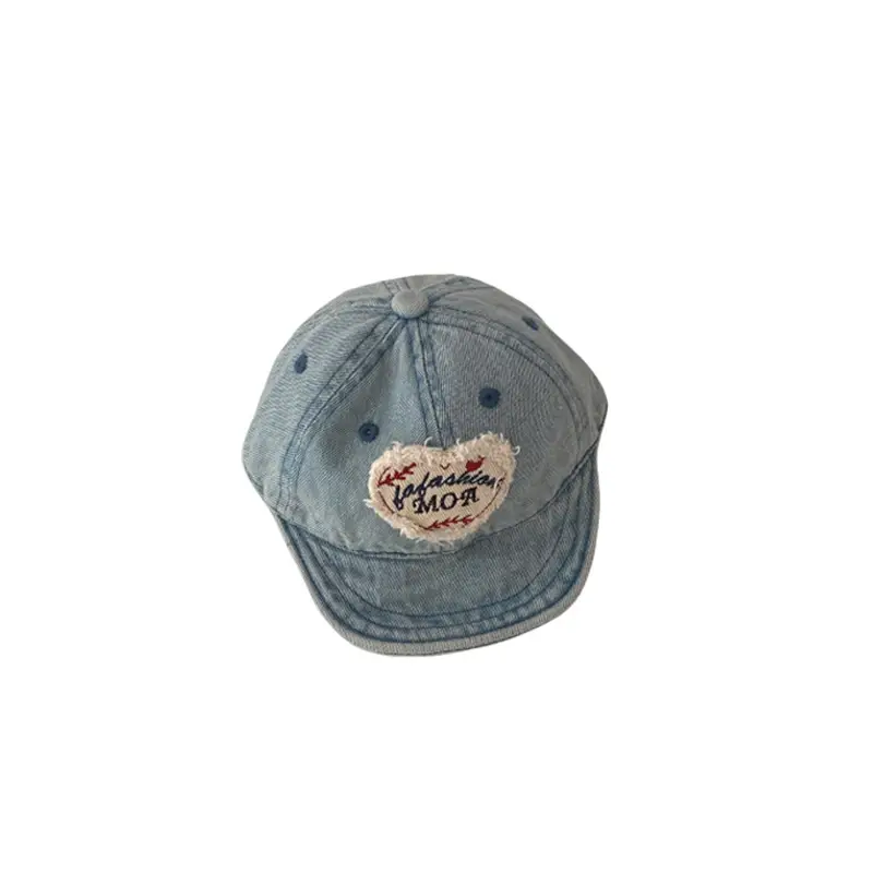 Baby Denim Cap Love Theme Spring Autumn Washed - Image 8