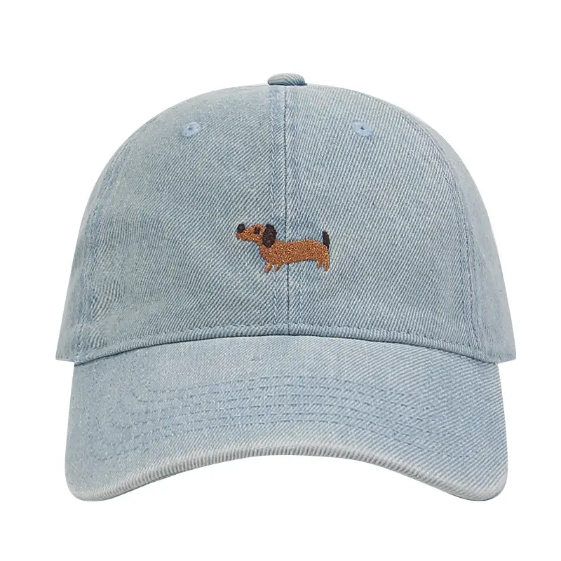 Blue Denim Dachshund Cap for Men Spring Summer - Image 8