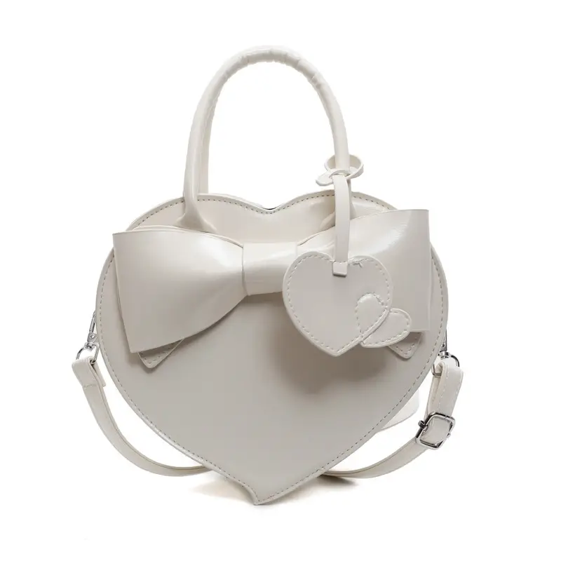 Heart-Shaped Bowknot Shoulder Bag for Women - Image 3
