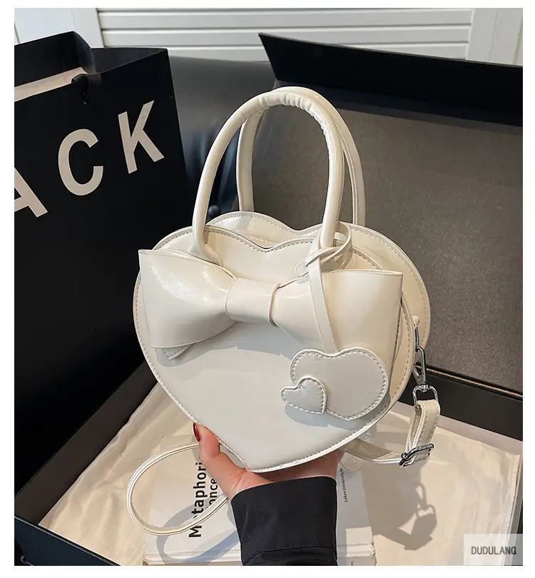 Heart-Shaped Bowknot Shoulder Bag for Women — feature 1