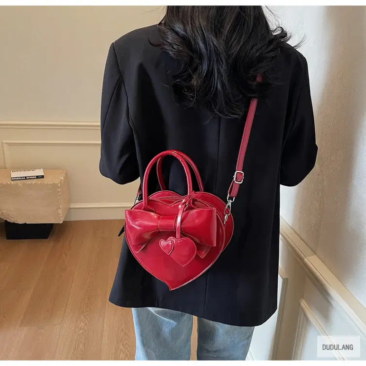 Heart-Shaped Bowknot Shoulder Bag for Women — feature 100