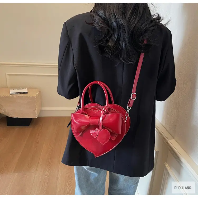 Heart-Shaped Bowknot Shoulder Bag for Women — feature 101