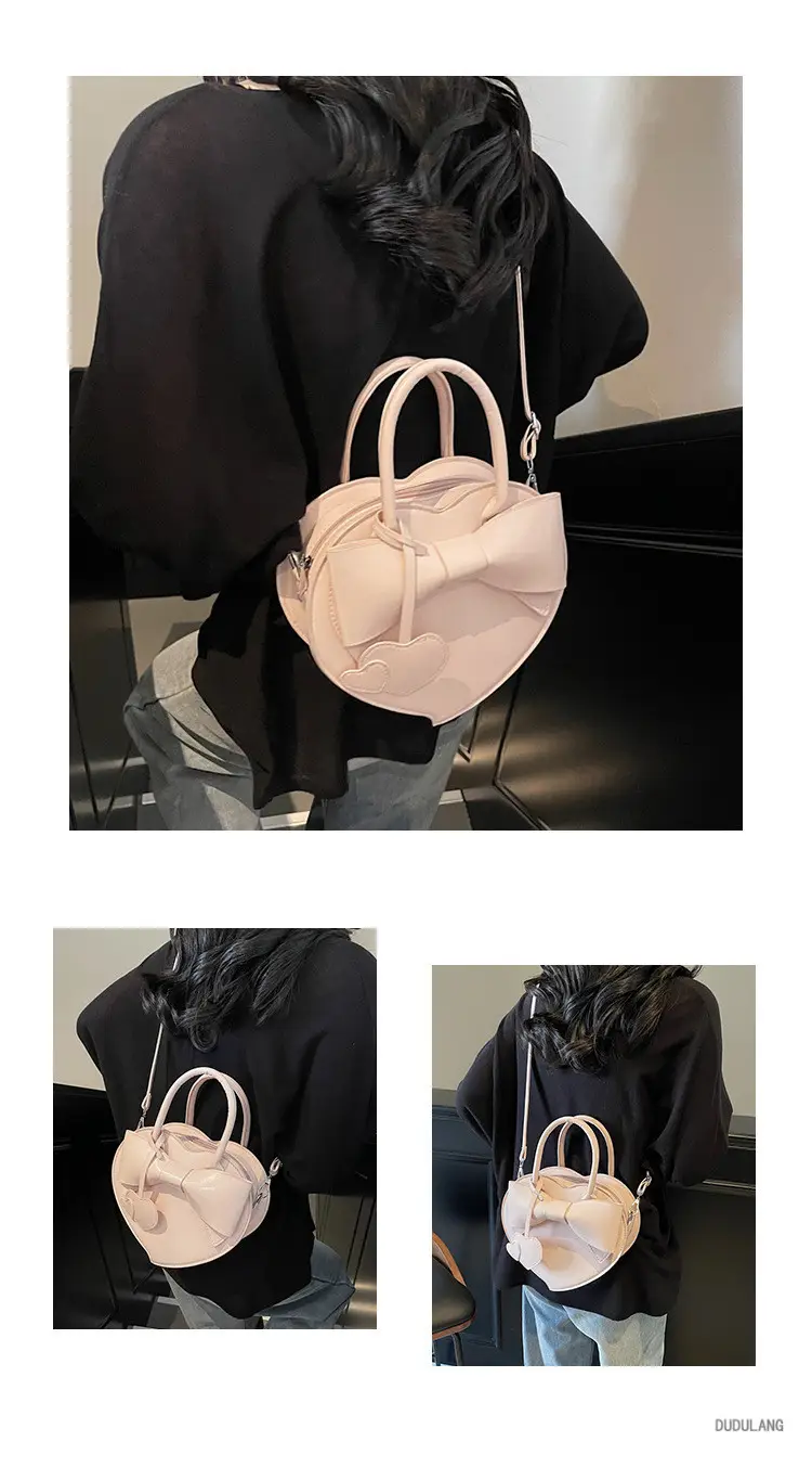 Heart-Shaped Bowknot Shoulder Bag for Women — feature 12