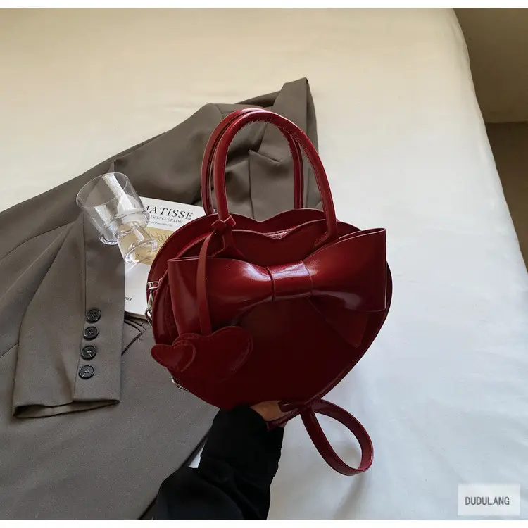 Heart-Shaped Bowknot Shoulder Bag for Women — feature 19