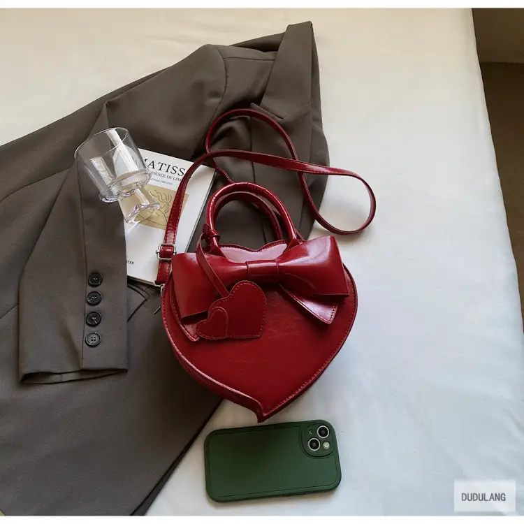 Heart-Shaped Bowknot Shoulder Bag for Women — feature 20