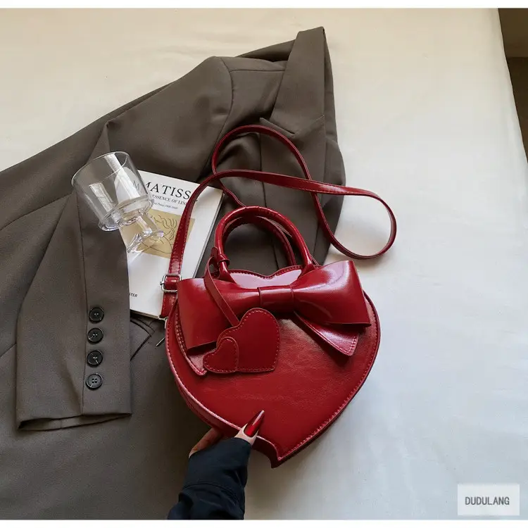 Heart-Shaped Bowknot Shoulder Bag for Women — feature 21