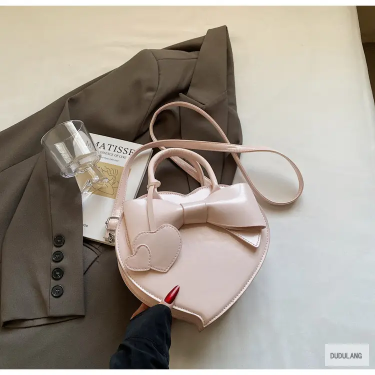 Heart-Shaped Bowknot Shoulder Bag for Women — feature 30