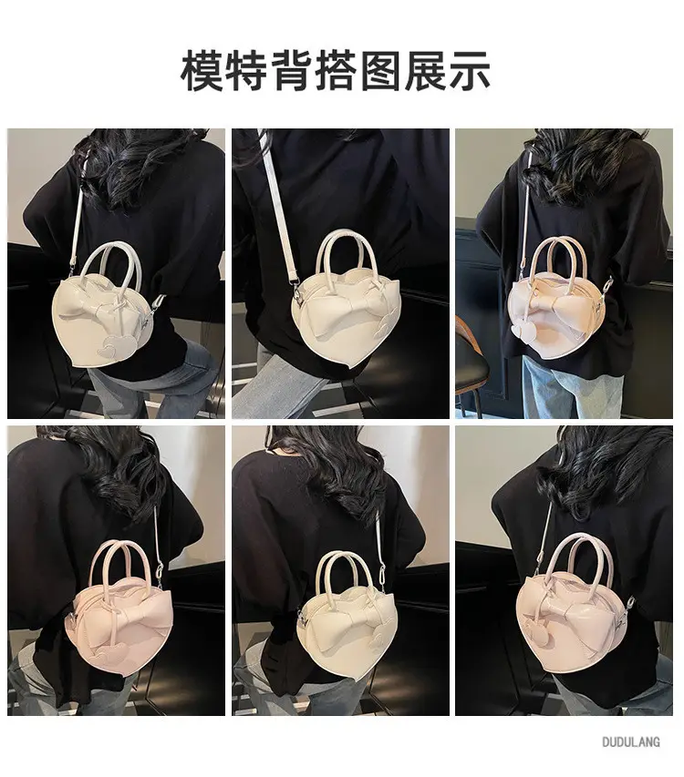 Heart-Shaped Bowknot Shoulder Bag for Women — feature 8