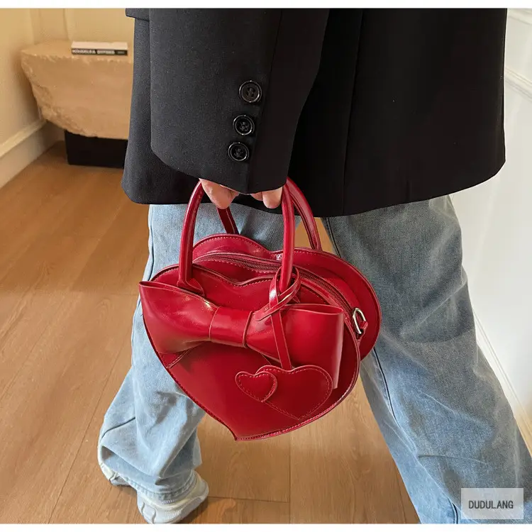 Heart-Shaped Bowknot Shoulder Bag for Women — feature 94