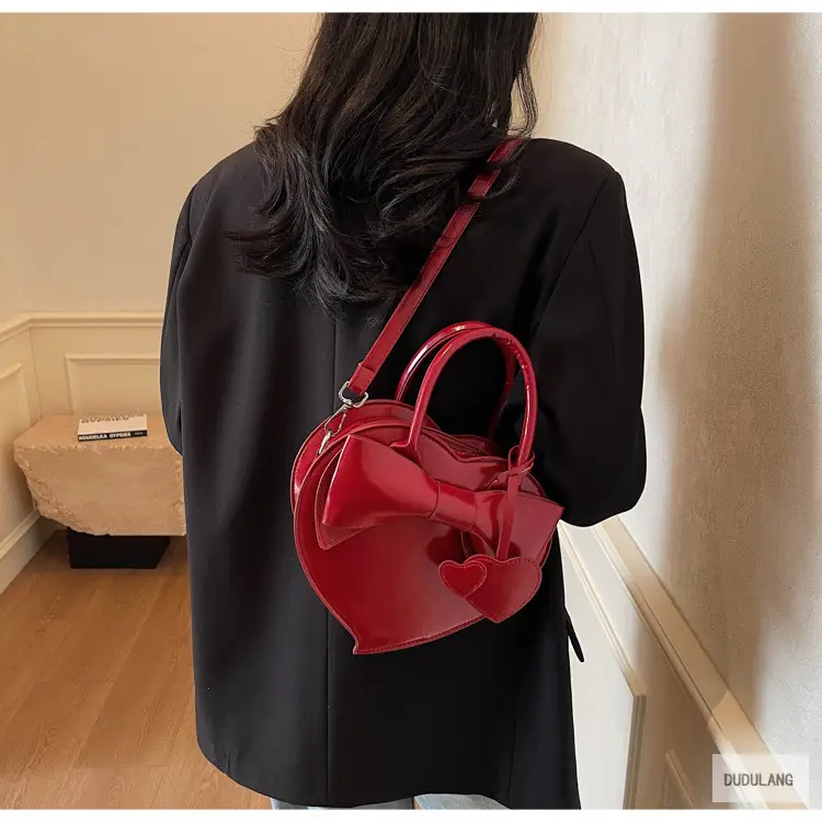 Heart-Shaped Bowknot Shoulder Bag for Women — feature 97