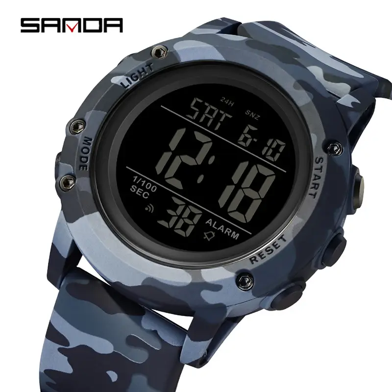 Sanda Camouflage Digital Watch for Men Women - Image 11