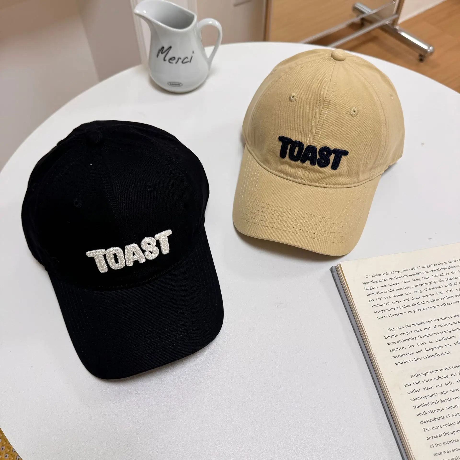 Men's Red Embroidered Baseball Cap TOAST Design - Image 10