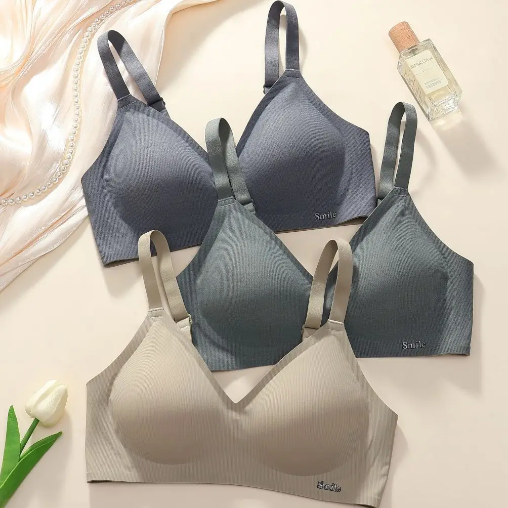 Wire-Free Jelly Soft Bra for Women, Adjustable Side Cinch, Breast-Covering, Ultra-Thin