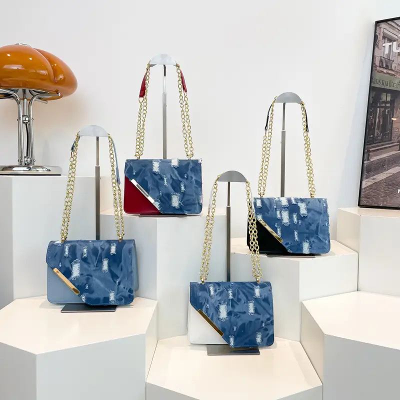 2025 Blue Printed Shoulder Bags for Women