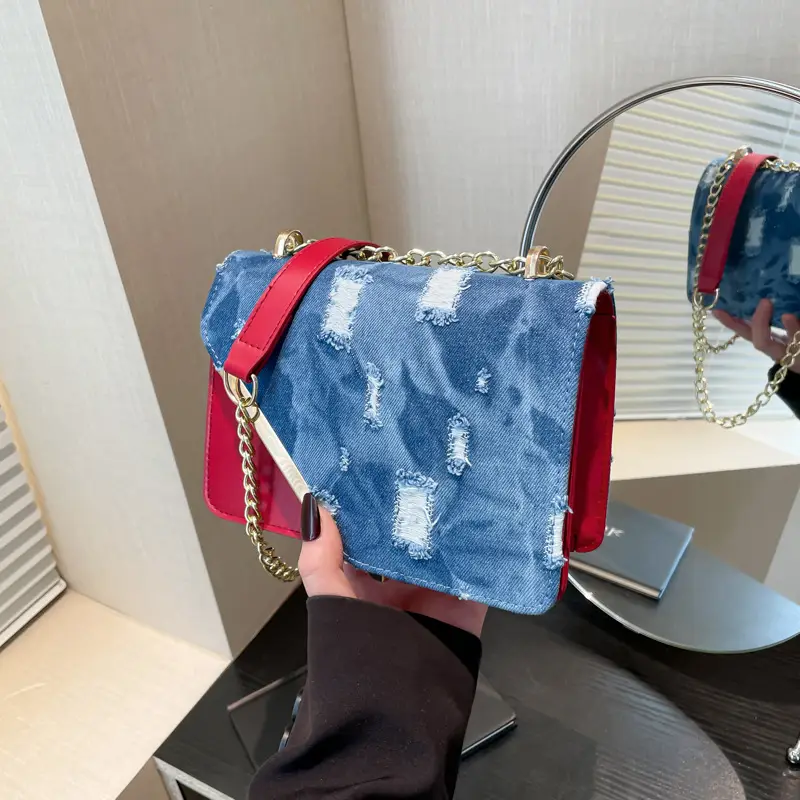 2025 Blue Printed Shoulder Bags for Women