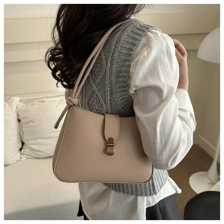Women's Vintage Underarm Bag Brown Square Commuting Shoulder Crossbody — feature 12
