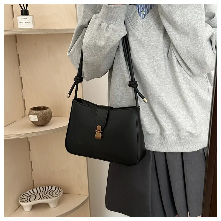 Women's Vintage Underarm Bag Brown Square Commuting Shoulder Crossbody — feature 15