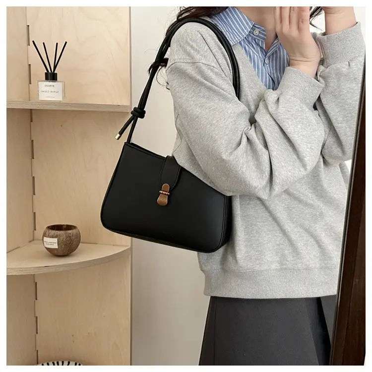 Women's Vintage Underarm Bag Brown Square Commuting Shoulder Crossbody — feature 16