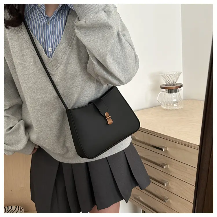 Women's Vintage Underarm Bag Brown Square Commuting Shoulder Crossbody — feature 17