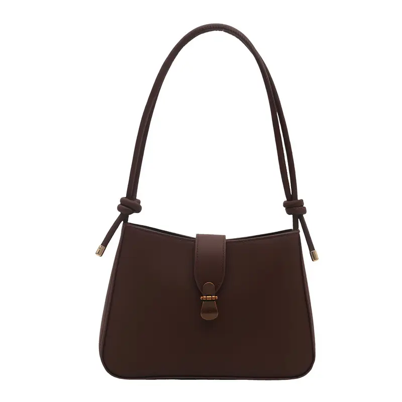 Women's Vintage Underarm Bag Brown Square Commuting Shoulder Crossbody