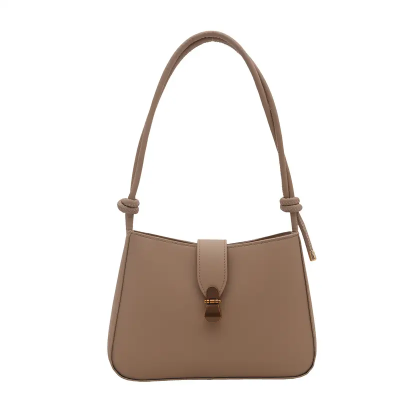 Women's Vintage Underarm Bag Brown Square Commuting Shoulder Crossbody
