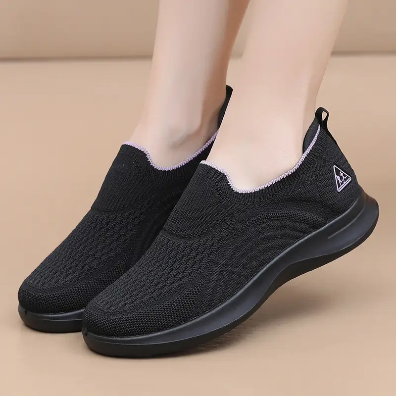 Shoes Women's Spring New Slip-on Women's Shoes Casual Walking Shoes Fashion Custom sneaker Women's Soft Sole Lazy Shoes