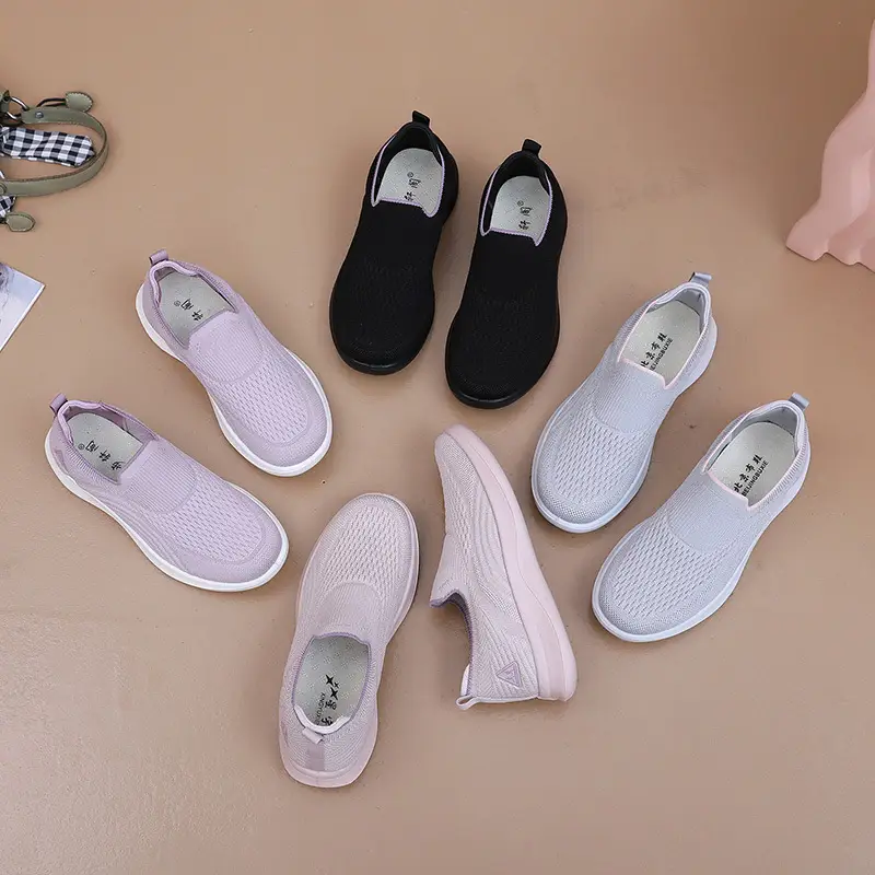 Shoes Women's Spring New Slip-on Women's Shoes Casual Walking Shoes Fashion Custom sneaker Women's Soft Sole Lazy Shoes