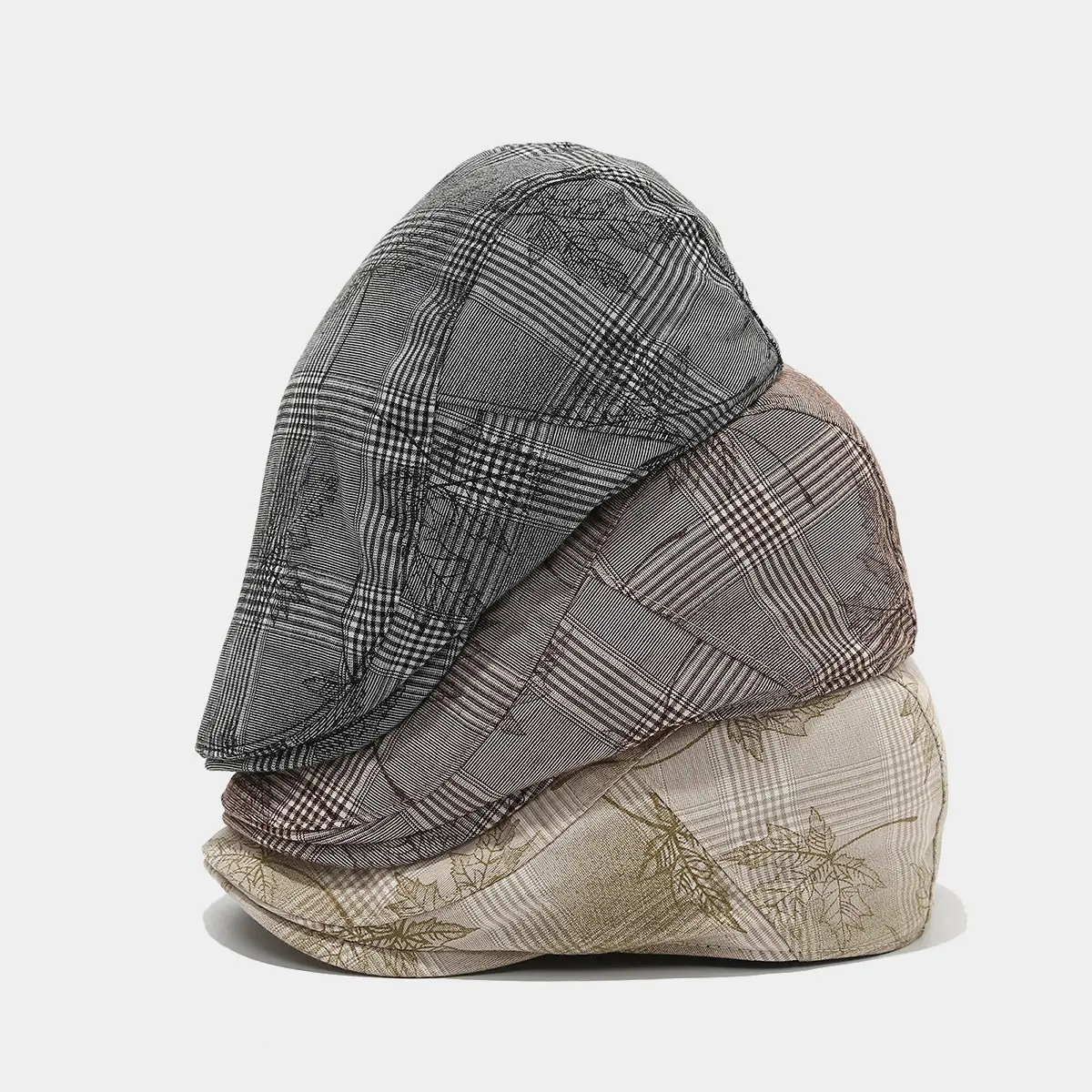 Men's Plaid European Leaf Cap Spring Summer Forward - Image 5
