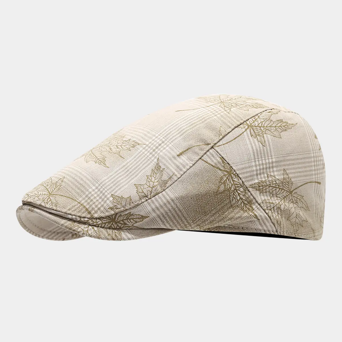 Men's Plaid European Leaf Cap Spring Summer Forward - Image 3