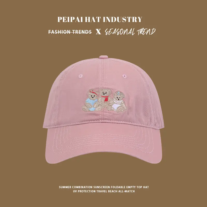 Spring & Summer Bear Embroidered Baseball Cap — feature 6