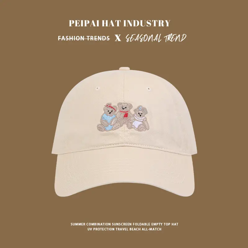 Spring & Summer Bear Embroidered Baseball Cap — feature 9