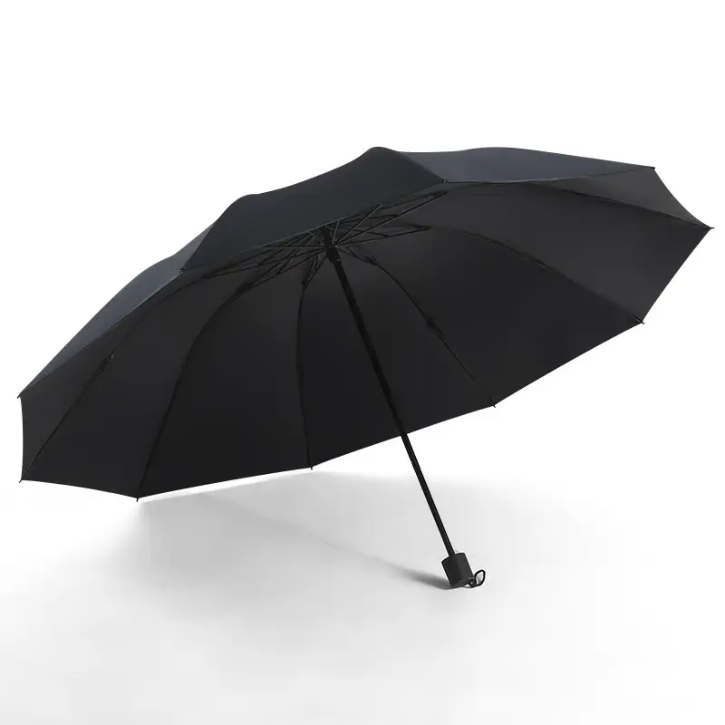Super Large 3-4 Person Rainproof Umbrella Black Rubber