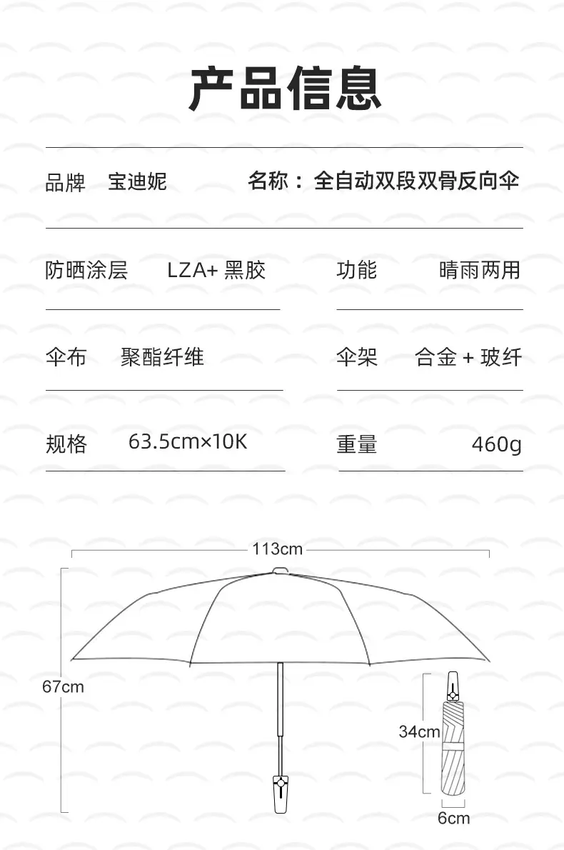 Full Automatic Folding Umbrella with LED Lights — feature 16