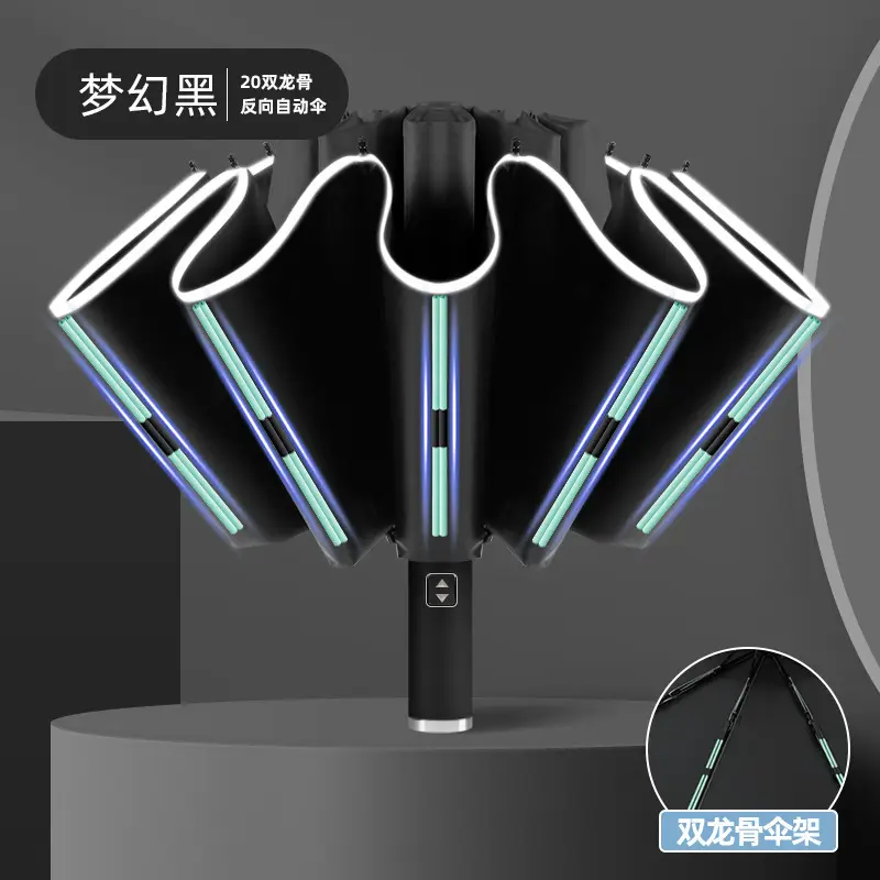 Full Automatic Folding Umbrella with LED Lights - Image 2