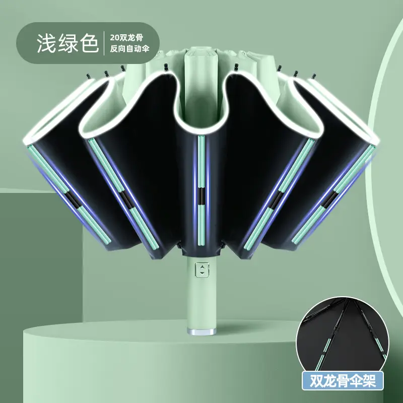 Full Automatic Folding Umbrella with LED Lights - Image 3