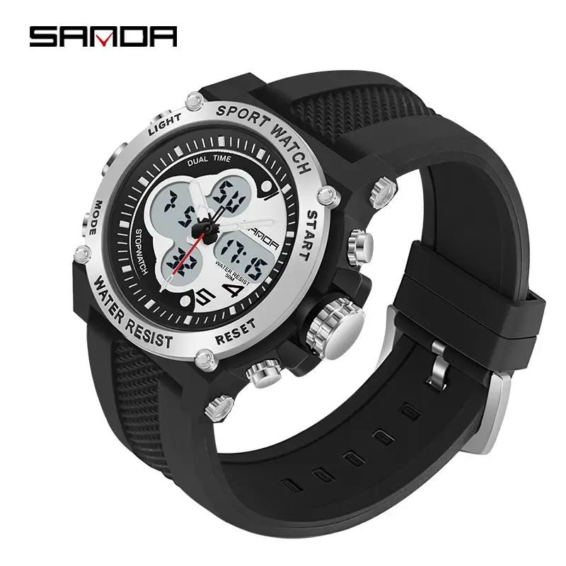 Dual Display Waterproof Alarm Clock Watch for Boys - Image 3
